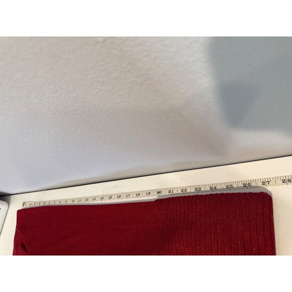 Apt 9 Womens Sweater 0X Red Metallic Cowl Neck Christmas Holiday Cocktail Party - Picture 7 of 10